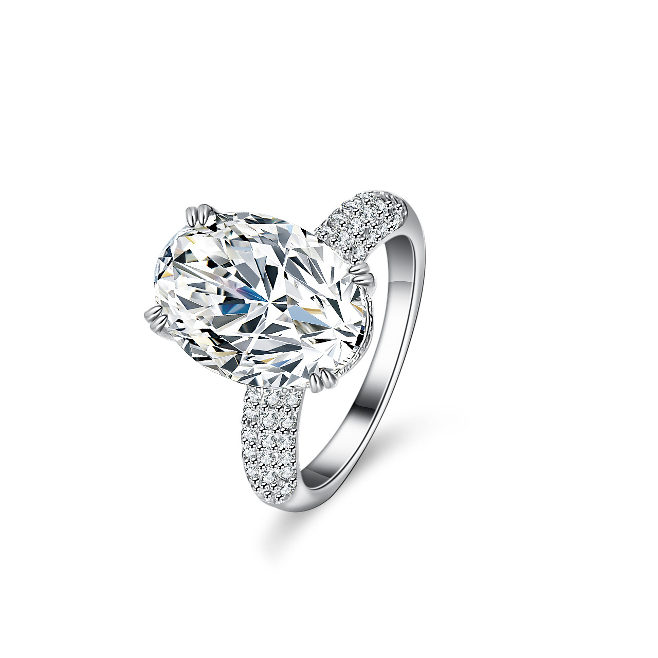 Moissanite Engagement Ring 1 Carat - 여성을 위한 에일리언 18K 금에 모이사나이트가
