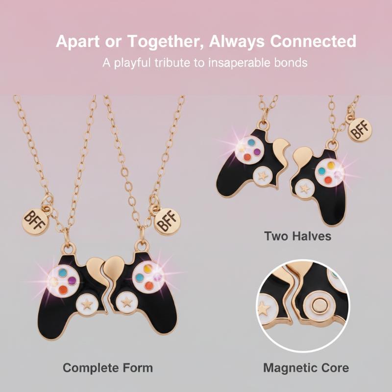 Magnetic Couple Matching Necklaces - 자석으로 연결되는 커플용 게임 컨트롤러 펜던트
