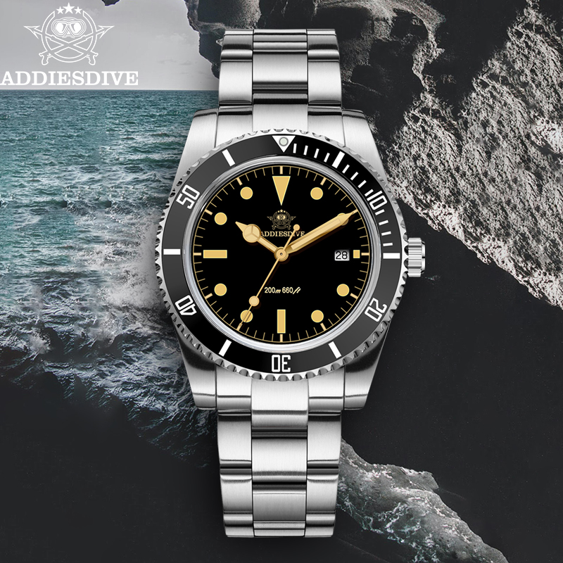 Watch Accessories - ADDIESDIVE 39mm 남성용 핫 워치 캘린더
