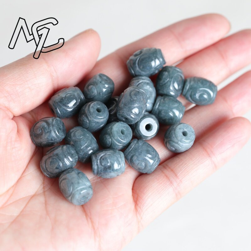 5PC 천연 블루 워터 옥 리플 버킷 비즈 DIY 팔찌 - Bracelets 리뷰 및 가격