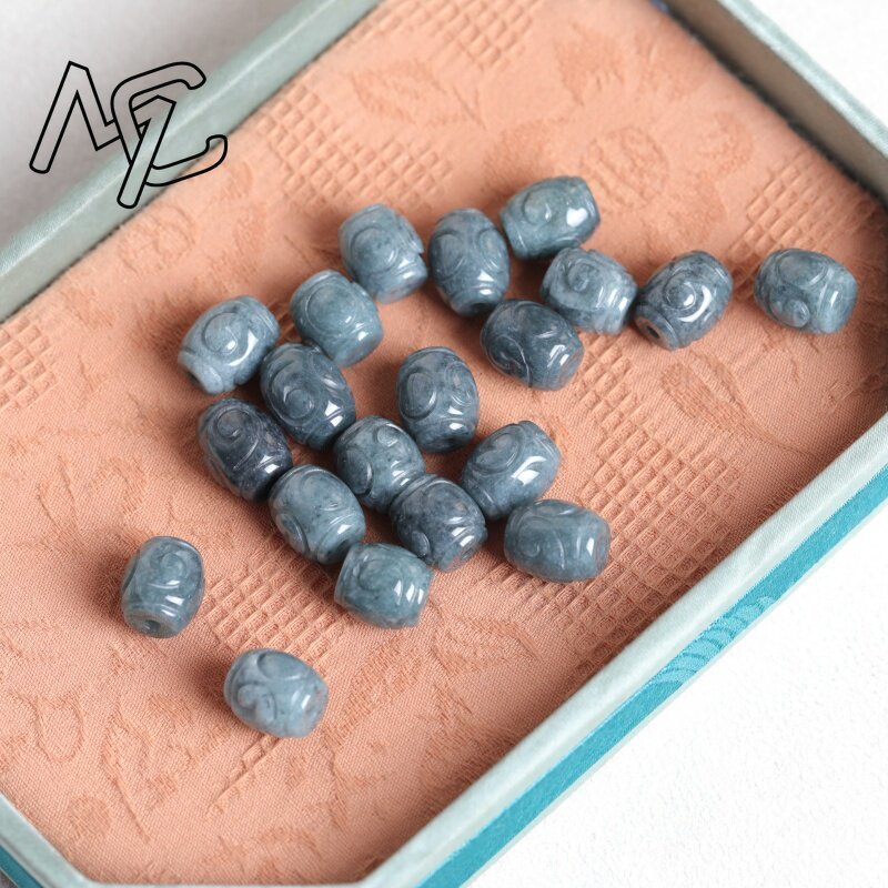 5PC 천연 블루 워터 옥 리플 버킷 비즈 DIY 팔찌 - Bracelets 리뷰 및 가격