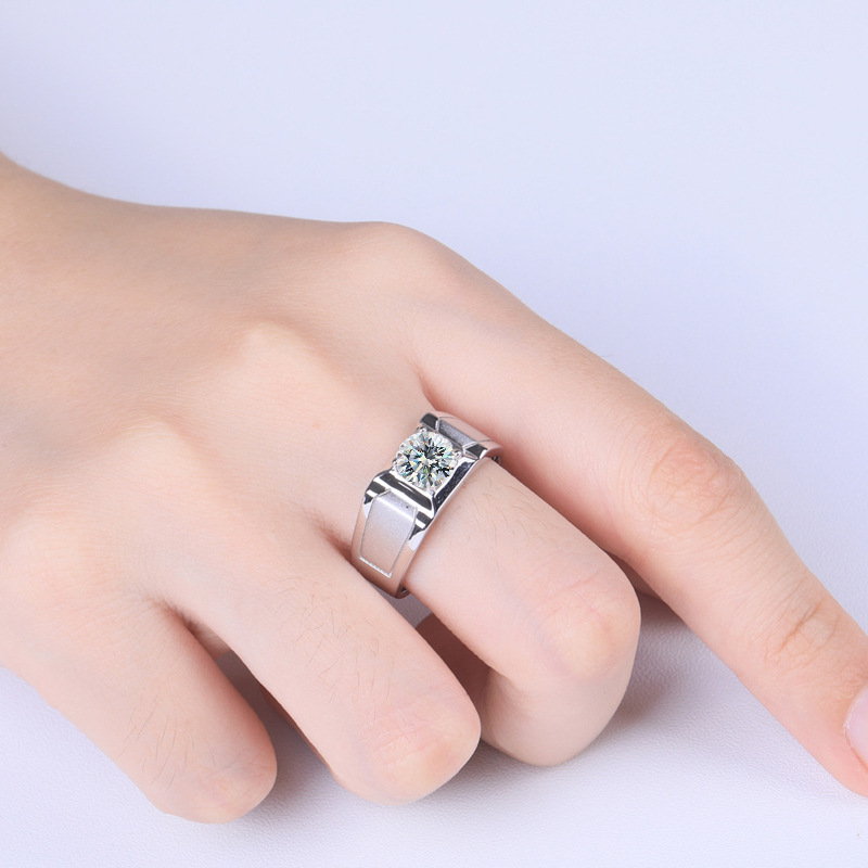 인기리에 판매 중인 S925 스털링 실버 반지, 넓은  - Moissanite Engagement Ring 1 Carat 리뷰 및 가격
