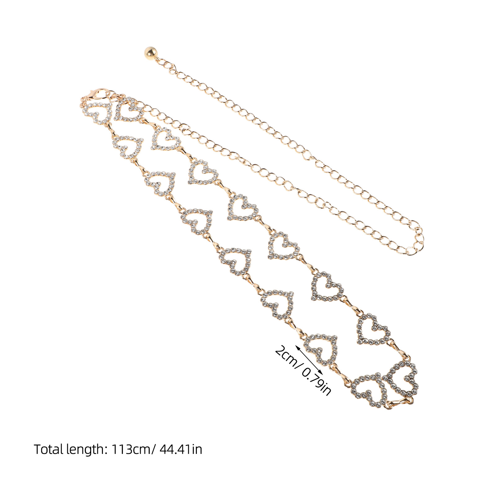 조절 가능한 허리 체인, 라인스톤 장식 메탈 벨트, 축 - Body Jewelry 리뷰 및 가격