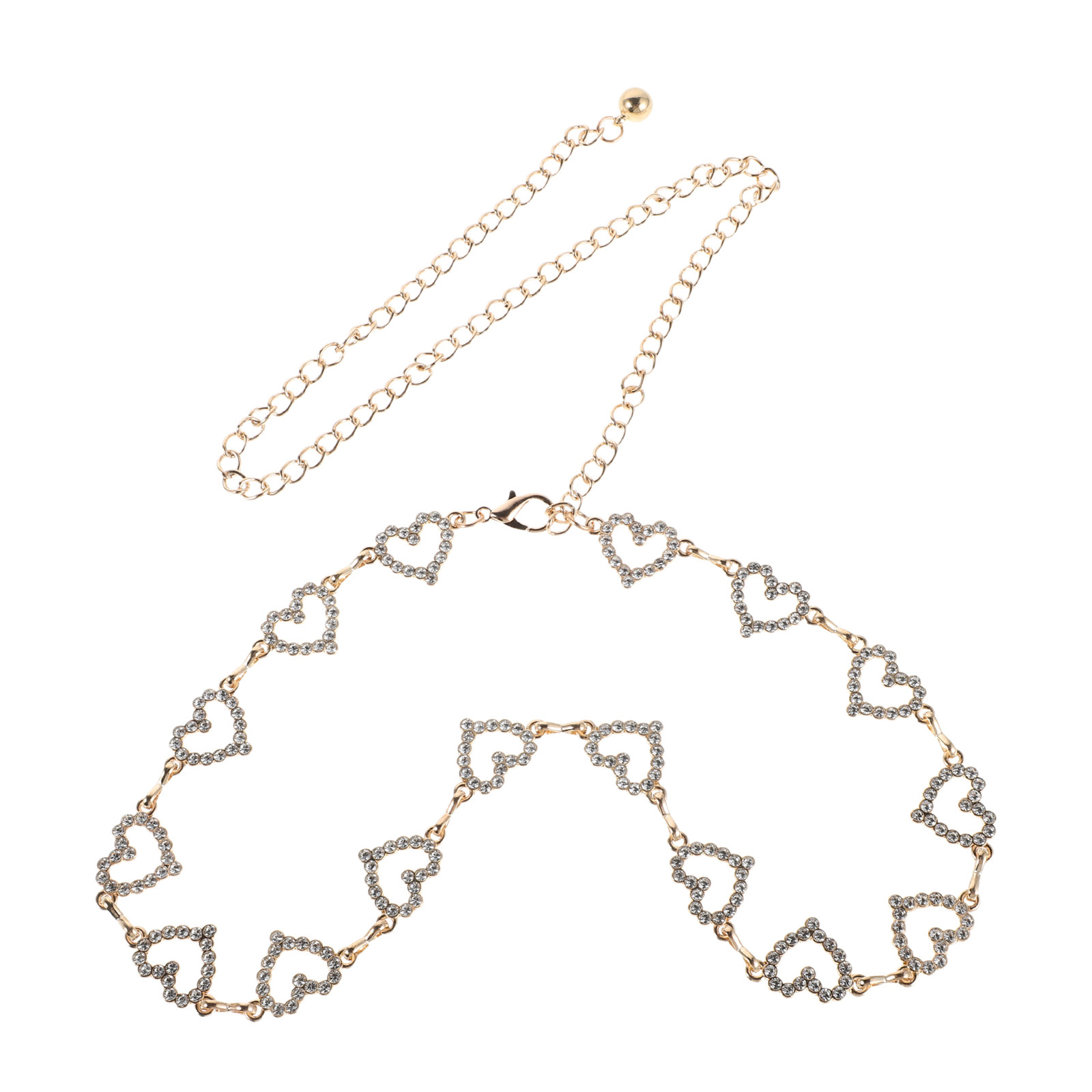 조절 가능한 허리 체인, 라인스톤 장식 메탈 벨트, 축 - Body Jewelry 리뷰 및 가격