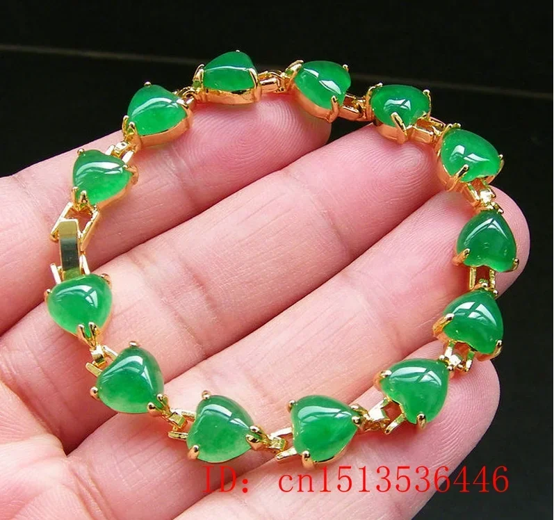 자연 녹색 옥 마노 사랑 비즈 팔찌 조정 가능한 팔찌  - Bracelets 리뷰 및 가격