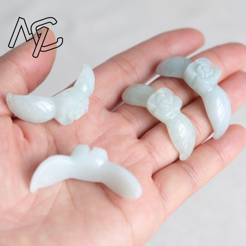 2PC 천연 화이트 경옥 옥 로즈 팔찌 펜던트 비드 D - Bracelets 리뷰 및 가격