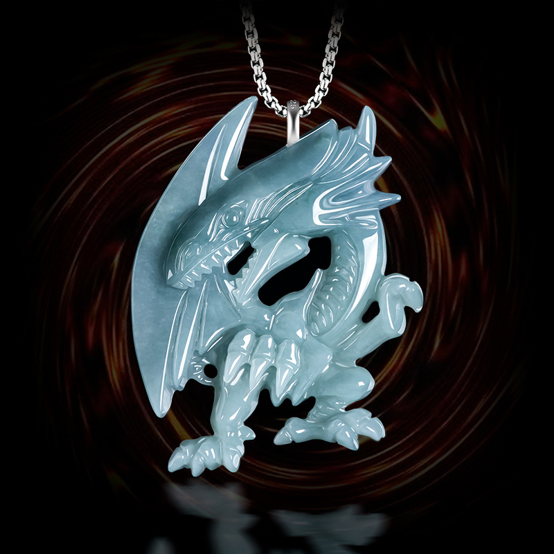 블루 미얀마 옥 드래곤 펜던트 목걸이, 버마 옥 패션  - Necklaces 리뷰 및 가격