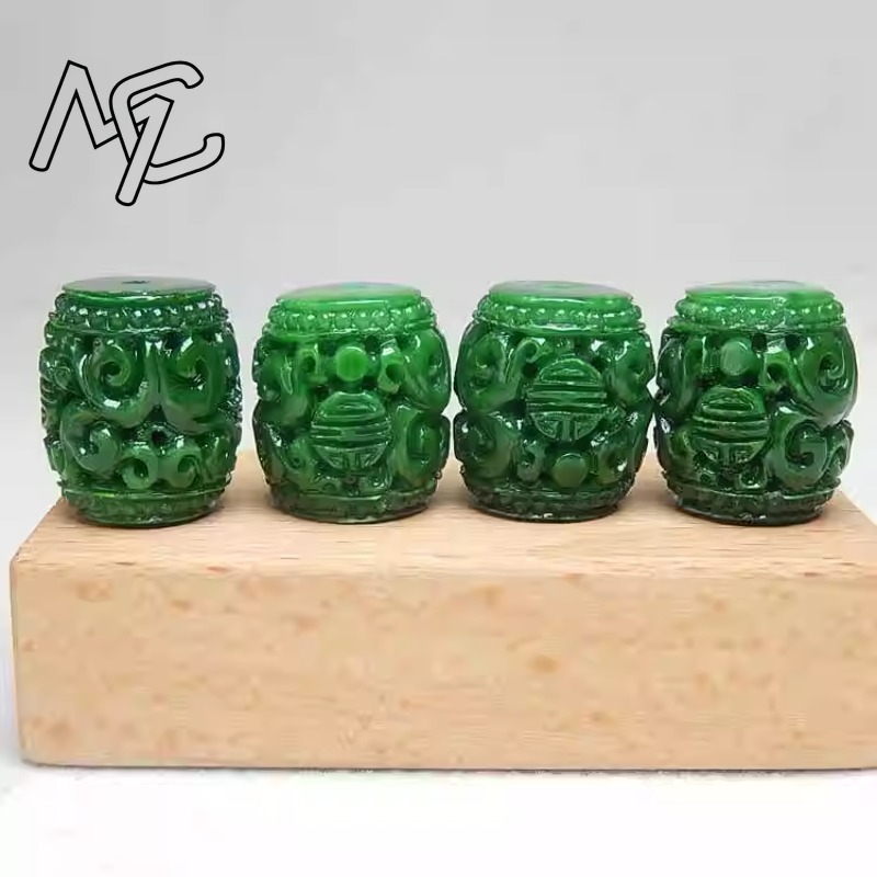 5pc 자연 녹색 옥 조각 구슬 DIY 팔찌 팔찌 매력 - Bracelets 리뷰 및 가격