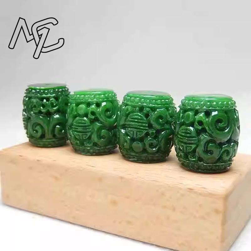 5pc 자연 녹색 옥 조각 구슬 DIY 팔찌 팔찌 매력 - Bracelets 리뷰 및 가격