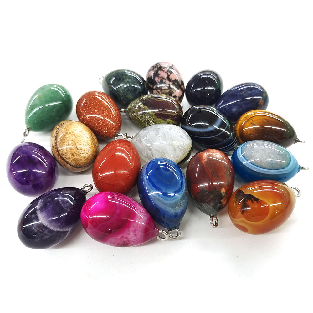 30x19mm 미니 달걀 모양 펜던트, 천연석, 치유  - Crystal Pendant Necklace Natural Stone 리뷰 및 가격