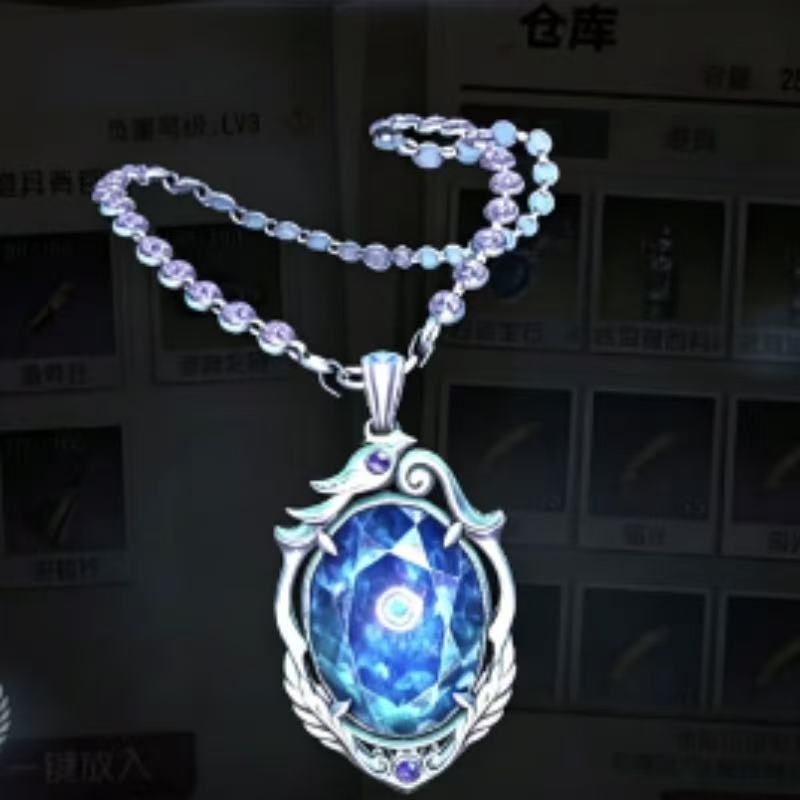 아이덴티티 V 커스드 사파이어 목걸이 팬 상품 ‌    - Anime Pendant Necklace 리뷰 및 가격