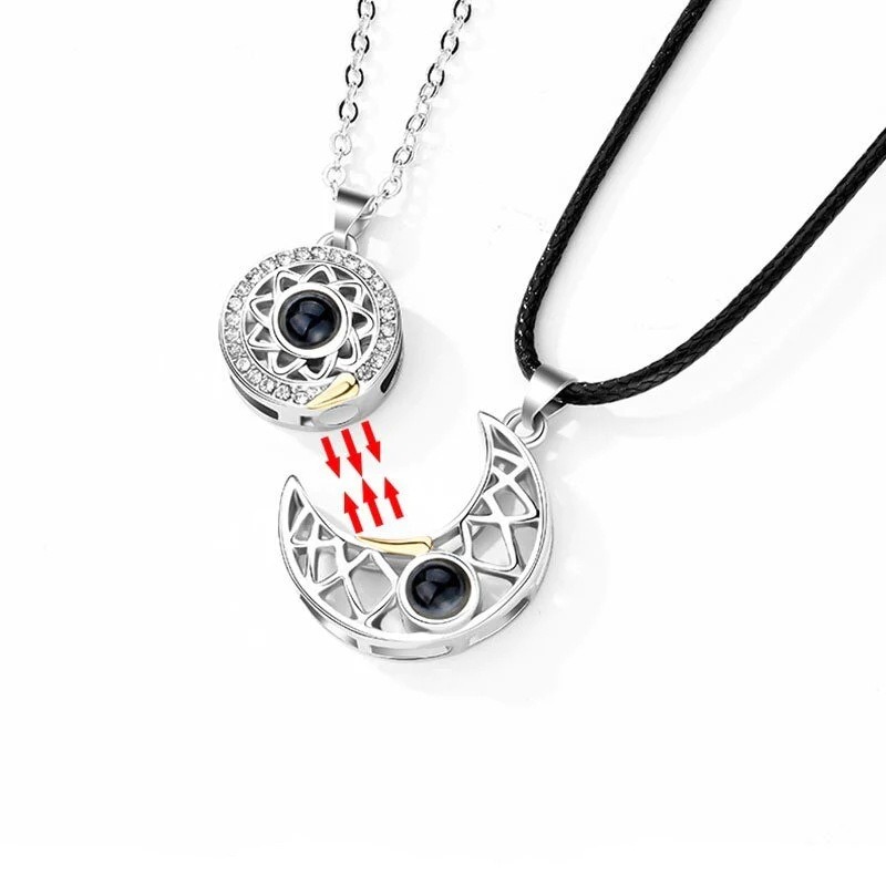 1 쌍 자기 커플 매칭 목걸이 여성 남성 100 개 언 - Magnetic Couple Matching Necklaces 리뷰 및 가격