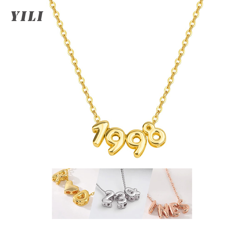 맞춤형 3D 버블 레터 목걸이, 커스텀 네임 목걸이 ( - Initial Letter Necklace 18K Gold 리뷰 및 가격