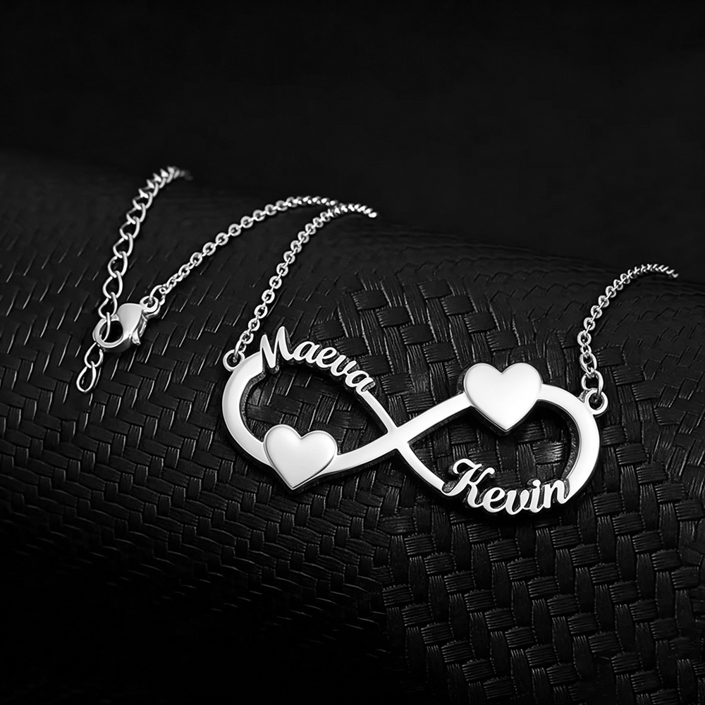 맞춤 이름 목걸이 인피니티 하트 펜던트 스테인리스 스틸 - Custom Name Necklace Stainless Steel 리뷰 및 가격