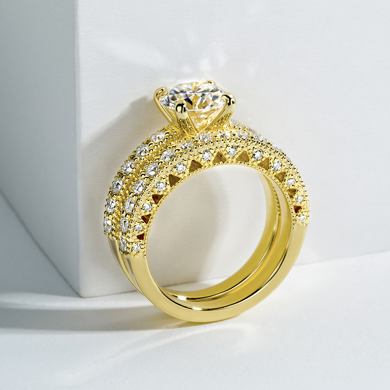 여성용 반지 세트 925 스털링 실버 1캐럿 모이사나이 - Moissanite Engagement Ring 1 Carat 리뷰 및 가격