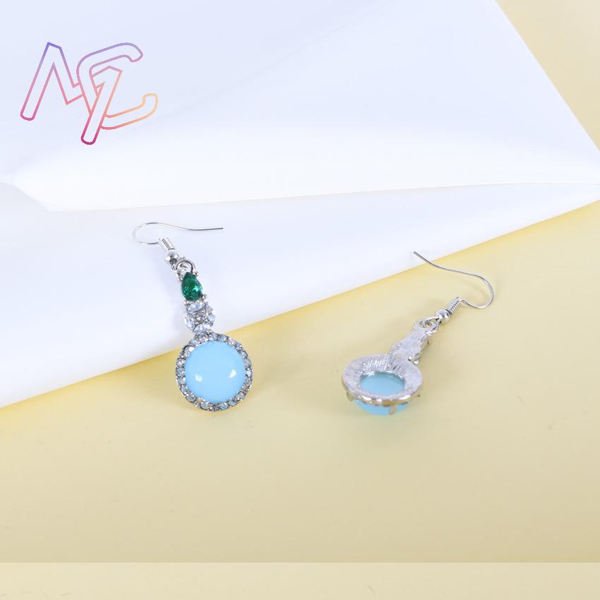 블루 천연 옥 귀걸이 빈티지 디자이너 부적 럭셔리 진짜 - Earrings 리뷰 및 가격