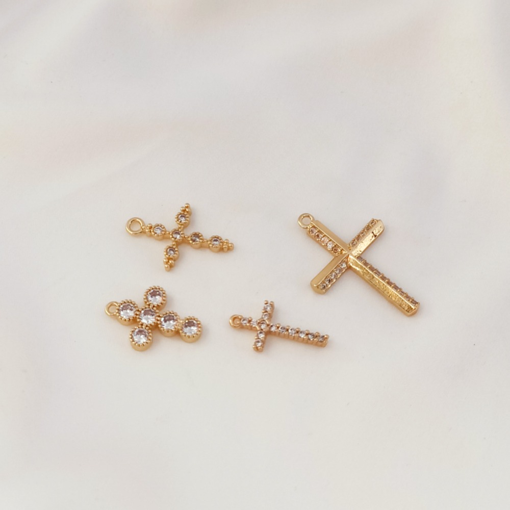 14K 금도금 지르콘 십자가 펜던트 팔찌, 목걸이 펜던 - Cross Pendant Necklace Gold 리뷰 및 가격