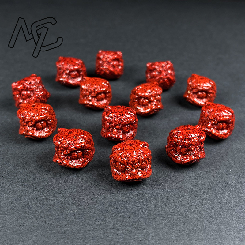 10pc 천연 시나버 크리스탈 사자 댄스 비즈 DIY  - Earrings 리뷰 및 가격
