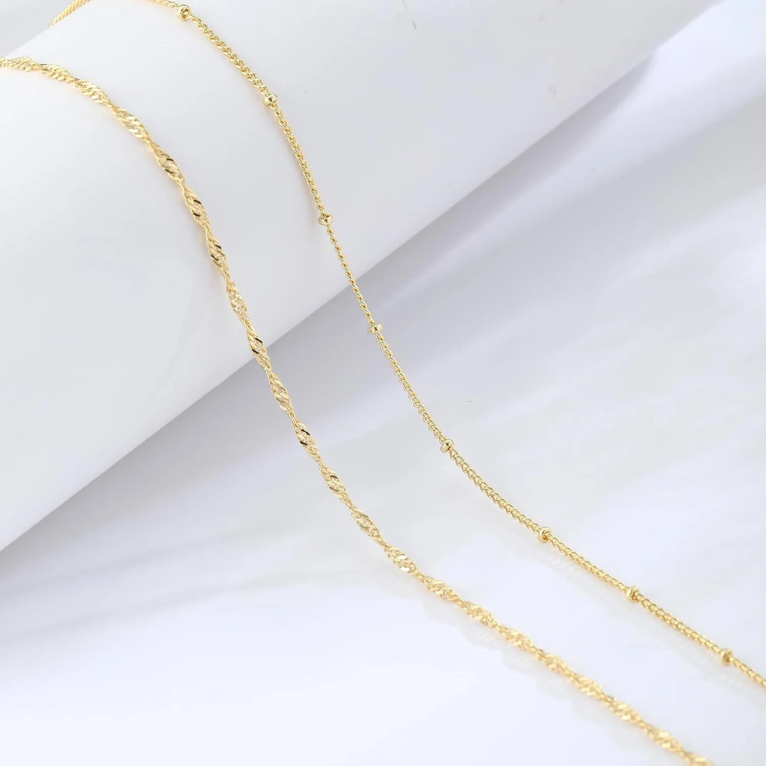 14k 금도금 26-33인치 조절 가능한 허리 비즈 체 - Body Jewelry 리뷰 및 가격