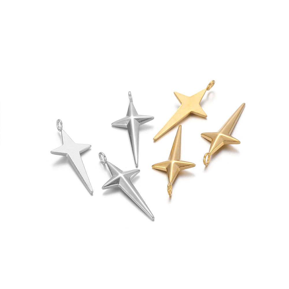 5개 스테인리스 스틸 골드 도금 십자가 별 참 네크리스 - Cross Pendant Necklace Gold 리뷰 및 가격