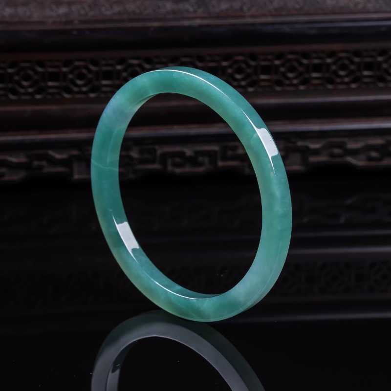 천연 에메랄드 48-62mm 버마 에메랄드 옥 블루 워 - Bracelets 리뷰 및 가격