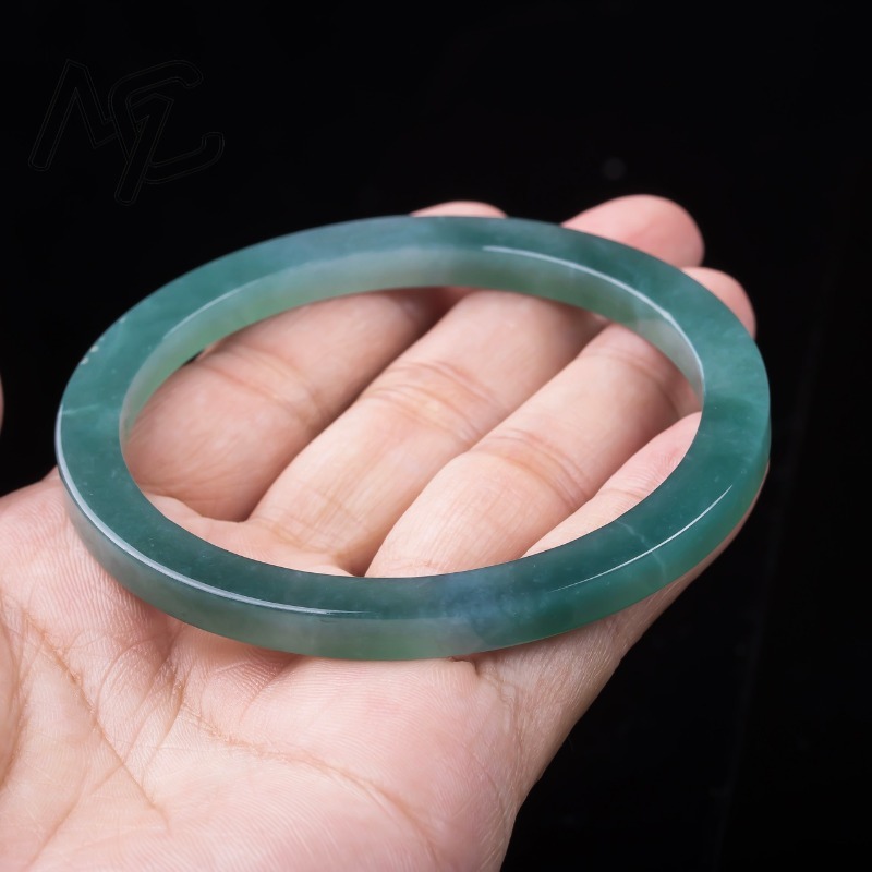 천연 에메랄드 48-62mm 버마 에메랄드 옥 블루 워 - Bracelets 리뷰 및 가격