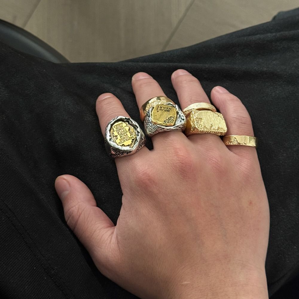 핑거 링 세트 6개입, 기하학적 디자인의 오픈 링, 합 - Vintage Punk Knuckle Rings Set 리뷰 및 가격