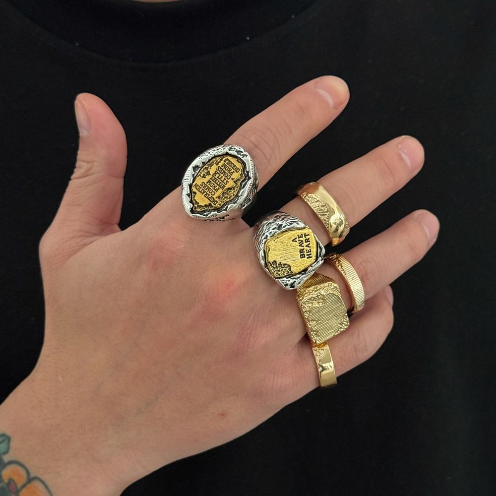 핑거 링 세트 6개입, 기하학적 디자인의 오픈 링, 합 - Vintage Punk Knuckle Rings Set 리뷰 및 가격