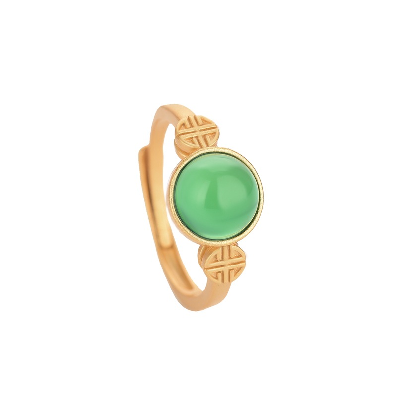 천연 옥 반지 진짜 보석 조각된 원석 부적 조절 가능한 - Rings 리뷰 및 가격